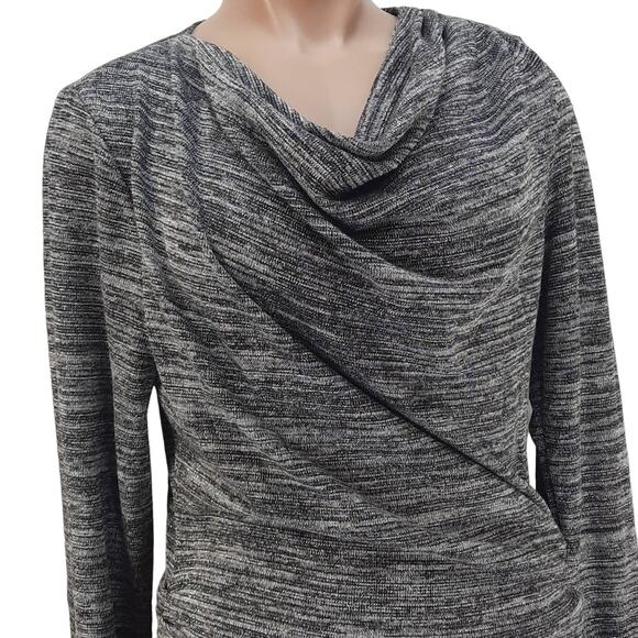 Sophie Max‎ Sweater Dress Womens X-Large Lightweight Black Grey Silver NWT - Picture 2 of 14